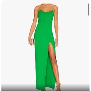 REVOLVE Ryleigh Strapless Maxi Dress in Green by Superdown